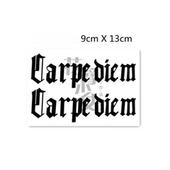 YICKYUE  -  Goth Letter Fake Tattoos for Women Man Arm Wrist Art Tattoo Sticker Waterproof Lasting Tattoo Punk Temporary Tattoo Stickers