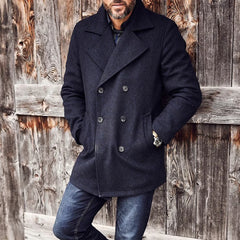 HEARUJOY  -  American Street Fashion Casual Mid-Length Jacket Mens Coat Autumn And Winter New Style Trend Slim All-Match Windbreaker For Men