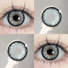 YICKYUE  -  1pair 0~-8.00 Colored Contact Lenses with Degree Natural High Quality Lenses Cosmetics Green Korean Lenses Fast Shipping