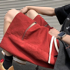 HEARUJOY  -  Drawstring Loose Board Shorts for Men Wide with Pockets Beach Baggy Streetwear Designer Y2k Fashion in Bulk Xxl Man Short Pants