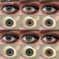 YICKYUE  -  1 Pair New Brown Lenses Colored Contact Lenses Soft Blue Softlenses Beautiful Pupil Brown Contact Make Up