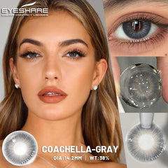 YICKYUE  -  1 Pair New Brown Lenses Colored Contact Lenses Soft Blue Softlenses Beautiful Pupil Brown Contact Make Up