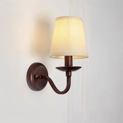 YICKYUE  -  American Style Fabric E14 Wall Lamp Modern Simple Living Room Hotel Study Office Wall Light Corridor Lamp Bedroom Bedside Lamp