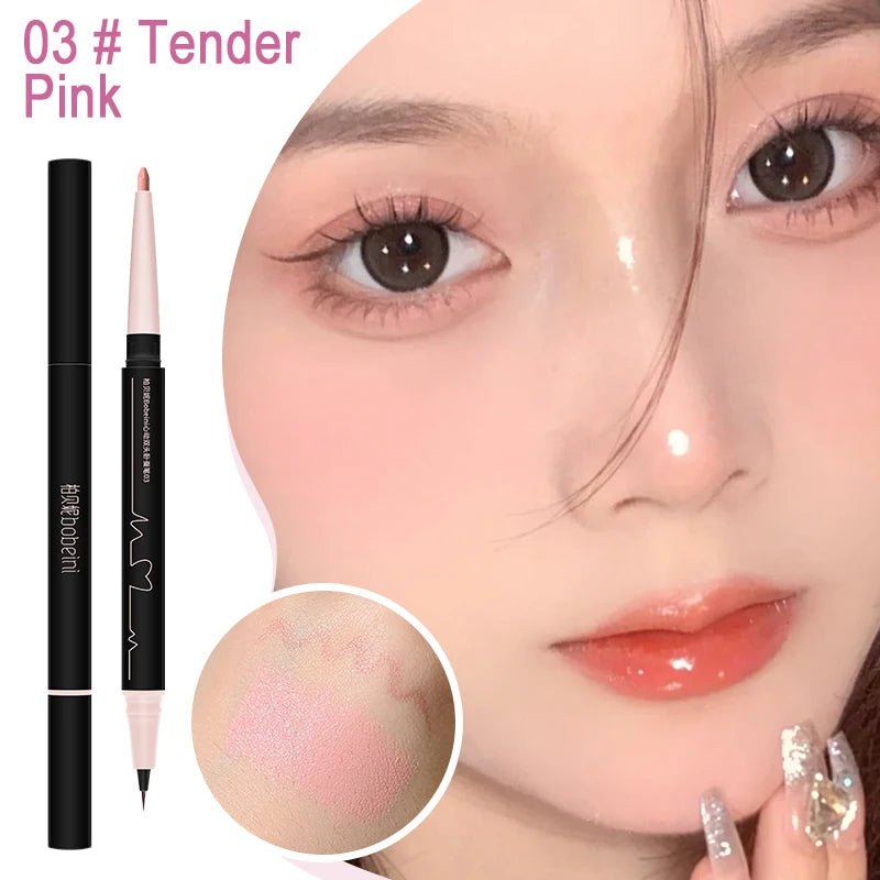 YICKYUE  -  1 Pcs Double Head Lying Silkworm Eye Brightening Eyeliner Long Lasting Waterproof and Not Easy To Halo Dye Natural Eyes Makeup