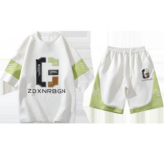 HEARUJOY  -  Fashion New Men's Sports Wear Summer Men's Sports Wear Print Short sleeved T-shirt+Shorts Quick Drying 2-piece Set