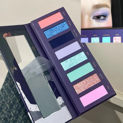 YICKYUE  -  8 Colors Diamond Pearl Punk Green Eyeshadow Halloween Makeup Palette Waterproof Matte Smoky Polarized Green Eye Shadow Palette
