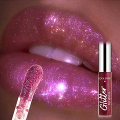 YICKYUE  -  8 Colors Sparkling Lip Gloss High Shine Pearl Lip Glaze with Glitter Long Lasting Moisturizing Lip Makeup Non-Sticky Lipstick