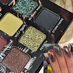 YICKYUE  -  Purple Chameleon 15 Color Eyeshadow Palette Shimmer Glitter Matte Metallic Halloween Makeup Look Eye Shadow Palette