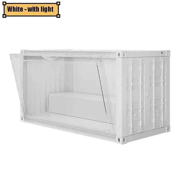 YICKYUE  -  Doll Toy Storage Box with Light Blind Box Display Stand Dustproof Stackable Organizer Case for Figures Showcase Organizer Boxes