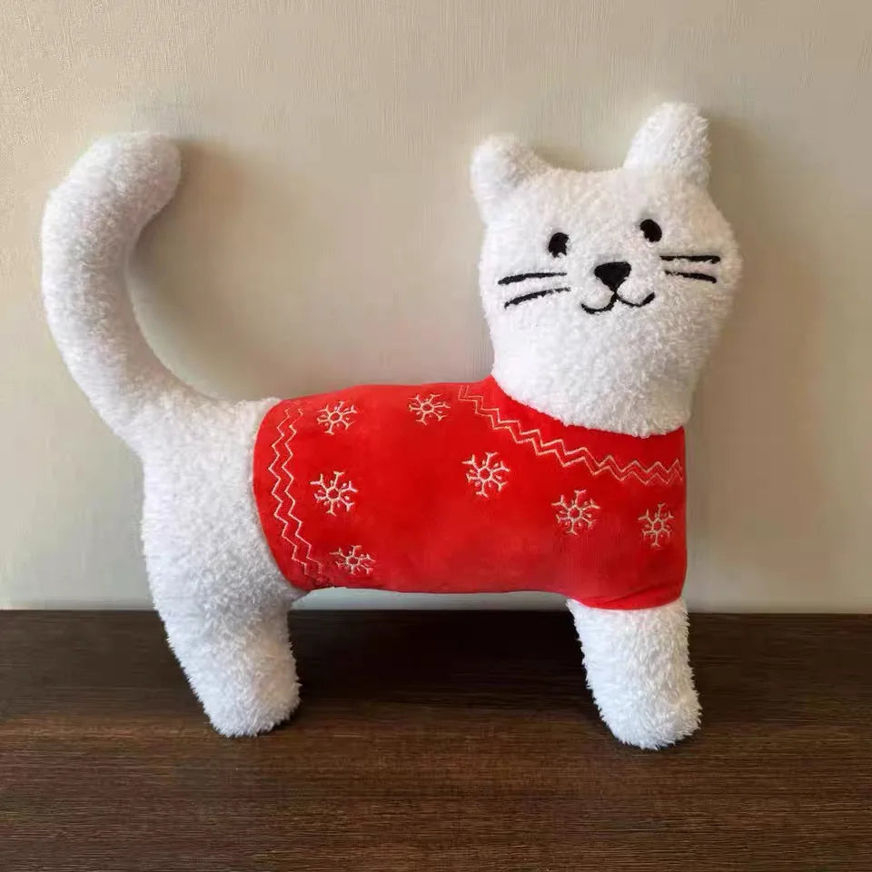 YICKYUE  -  Cute Irregular Cherry Cat Pillow, Soft Home Sofa Decor Cushion, Lovely Gift for Friends