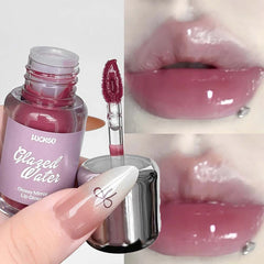YICKYUE  -  Water Light Moisturizing Lip Gloss Long Lasting Rose Lipgloss Non-greasy Jelly Mirror Lip Glaze Plumping Lip Tint Korean Makeup