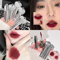 YICKYUE  -  Cappuvini Shimmer Red Brown Lip Gloss Matte Grey Pink Lip Mud Velvet Nude Lipstick Moisturizing Long Lasting Lip Glaze Cosmetics