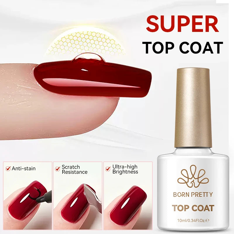 YICKYUE  -  3D Nail Art Clear Gel Water Drop Top Coat 10ml Spring Summer Crystal Water Drop Design Varnish Functional Gel