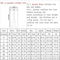 HEARUJOY  -  Men's Sweatpants Fshion Straight Autumn Comfortable Man Pants Black Letter X Print 5XL Casual Wear Sports Trouser Joggers Trendy