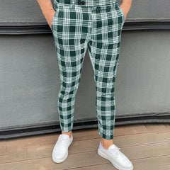 HEARUJOY  -  Breathable Drawstring With Pockets Surfing Beach Sweat Pants Mens Fashion Casual Plaid Zipper Trousers Trousers 반바지 남자