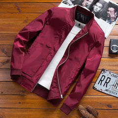 HEARUJOY  -  Men's Spring Autumn New Style Slim Fit Stand Collar Jacket Casual Youth Baseball Jacket Fashionable Versatile Top