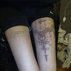 YICKYUE  -  Herbal Wing Temporary Tattoo for Woman Man Arm Gothic Waterproof Fake Tattoo Girls Dark Sexy Art Lasting Semi Permanent Tattoo