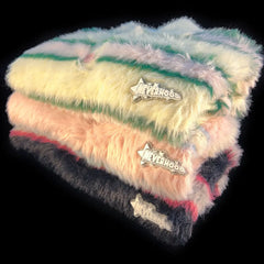 YICKYUE  -  Japan Vintage Style Striped Mink Fur Polo Knit Shirt Men Long Sleeved Loose Mohair Knitwear Autumn Winter Fashion Sweater Tops