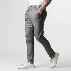 HEARUJOY  -  Spring Autumn New Men's Casual Elasticity Waist Pants Waterproof Solid Trousers Japanese Busines High Guality Long Pant For Male