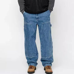 HEARUJOY  -  Men'S Loose Pants Flared Jeans Denim Pants 60s 70s Retro Trousers Bell Bottoms Jeans Fashion Street Style Ripped Skinny Jeans