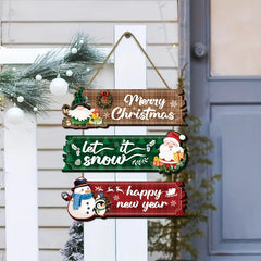 YICKYUE  -  2D Flat Decoration, 1 Set of 3pcs 2D Flat Christmas Ornament Hanging Set | Includes Santa Claus, Snowman, and Reindeer Designs
