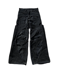 Hearujoy New Gothic Retro Jeans for Men Wide Leg Straight Black Y2k Baggy Jeans Harajuku Hip Hop High Waist Denim Pants Streetwear