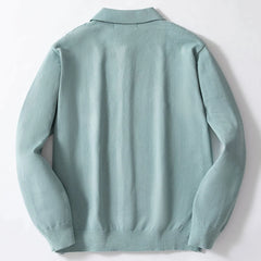 HEARUJOY  -  Spring And Autumn New Men's Knitted Long-Sleeved Jacket Korean Retro Fashion Trend Casual Simple Loose Breathable Men's Tops