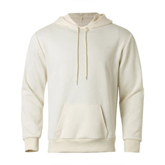 HEARUJOY  -  Solid Color Texture Hoodie For Men American Heavyweight Long Sleeve Hooded Sweatshirt Spring Autumn Loose Casual Pullover Tops