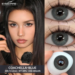 YICKYUE  -  New Style Colored Contact Lenses Gray Beauty Makeup Lenses Blue Lens Brown Eyes Contacts Yearly Green Eye Lens