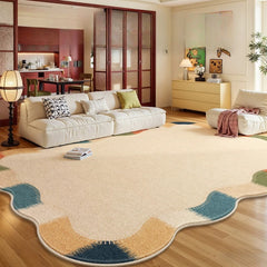 YICKYUE  -  Retro Style Living Room Decoration Washable Carpet Thick Plush Lounge Floor Mat Large Area Rugs for Bedroom Home Fluffy Soft Rug