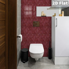 YICKYUE  -  14pcs Self-adhesive tile wall stickers, classic striped design, suitable for kitchens, bathrooms, and home décor.