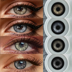 YICKYUE  -  Twinkle Doll-eye Colored Contact Lenses Half-Yearly Use Blue&Green Natural Contacts for Women Daily Eye Beauty &Makeup