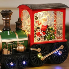 YICKYUE  -  Christmas Gifts, Christmas Crystal Ball Ornaments LED Lights Train Santa Claus Merry Christmas Decoration for Home Xmas Decor