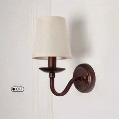 YICKYUE  -  American Style Fabric E14 Wall Lamp Modern Simple Living Room Hotel Study Office Wall Light Corridor Lamp Bedroom Bedside Lamp