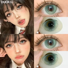 YICKYUE  -  1Pair Natural Colored Eyes Lenses Green Lenses Contacts Lens Beauty Pupils with Graduation Contact Korean Lenses Make Up