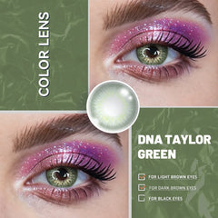 YICKYUE  -  1 Pair Prescription Soft Colored Contact Lenses, Natural Pupil Effect, for Daily Beauty, Office, Commute, Dating & Casual Outing