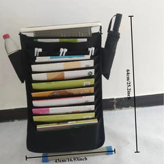 YICKYUE  -  1pcs Desk Side Storage Bag Hanging Book Bag for Students Desktop Organizer Pouch