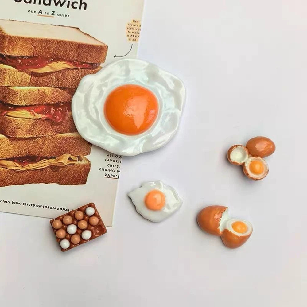 YICKYUE  -  5pcs Miniature Mini Egg Fridge Magnet Home Decoration Photo Message Fixed Magnet