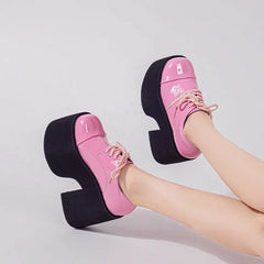 Hearujoy  Super High Heel 13CM Waterproof Platform Shoes for Women 2024 Sexy Patent Leather Lolita Thick Bottom Heighten Women Shoes Pumps