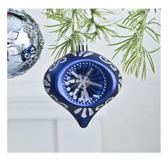 YICKYUE  -  New 8cm 16Pcs Blue Electroplated Shaped Christmas Balls Set Party Decoration Hanging Christmas Tree Christmas Balls