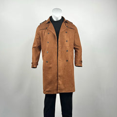 HEARUJOY  -  New Autumn And Winter American Street Retro Suede Jacket Mens Mid-Length Fashion Trend Lapel Windbreaker Double-Breasted Coat