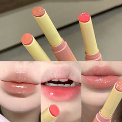 YICKYUE  -  Clear Water Light Solid Lip Gloss Jelly Watery Pink Lipstick Pencil Moisturising Mirror Shimmer Korean Lips Makeup Cosmetics