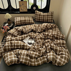 YICKYUE  -  3/4pc Home Bedding Set Soft Washed Cotton Duvet Cover Set+Sheet Twin Queen Home Dorm Leopard Bedclothes Drop Shipping
