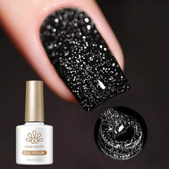 YICKYUE  -  Purple Glitter Reflective Gel Polish 10ml Red Black Silver Sparking Glitter Nail Art Crystal Soak Off Varnish Salon