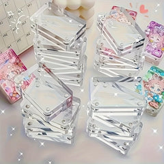 YICKYUE  -  10pc Transparent Acrylic Photo Frames Mini Magnetic Sticker Idol Card Photo Frame Desktop Decoration Cute Photo Holder PS Board