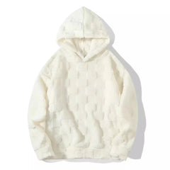 HEARUJOY  -  Men New Solid Hoodies Hooded Sweatshirt Lamb Wool Sweatshirts Pullover Outerwear Loose Fit Pockets Sports Patchwork Spring