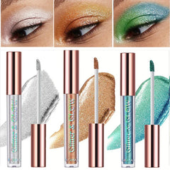 YICKYUE  -  Diamond Shimmer Liquid Eyeshadow Set - Pearlescent Finish High-Pigment Long-Lasting Glitter Eyeshadow for Dazzling Beauty