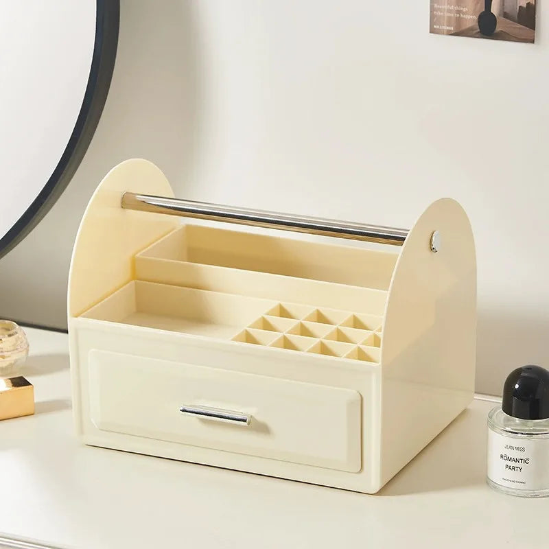 YICKYUE  -  Cosmetic Storage Box Organizer Desktop Drawer Layer Rack Makeup Organizer Table Luxury Lipstick Perfume Compartment Storage Rack