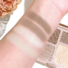 YICKYUE  -  4 Color Contouring Tray Body Matte Shine Powder Highlight Solid Contouring Tray