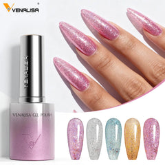 YICKYUE  -  Venalisa TPO Free Hema Free 10ml Winter Nails Warm Coffee Cat Eye Nail Gel Polish Magnet Soak Off UV LED Semi Permanent Nail Gel